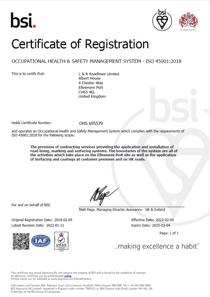 ISO 45001 Certificate